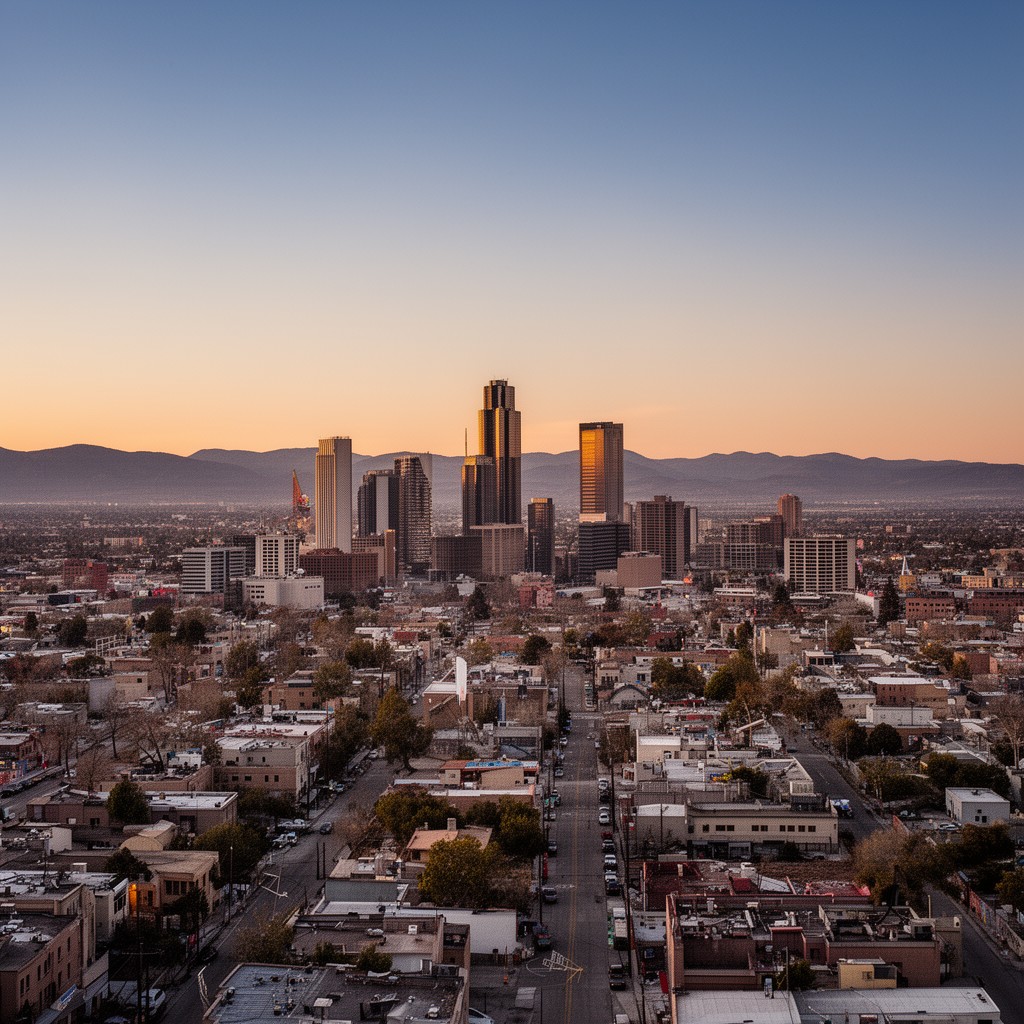 AI-generated illustration of Albuquerque, New Mexico, United States