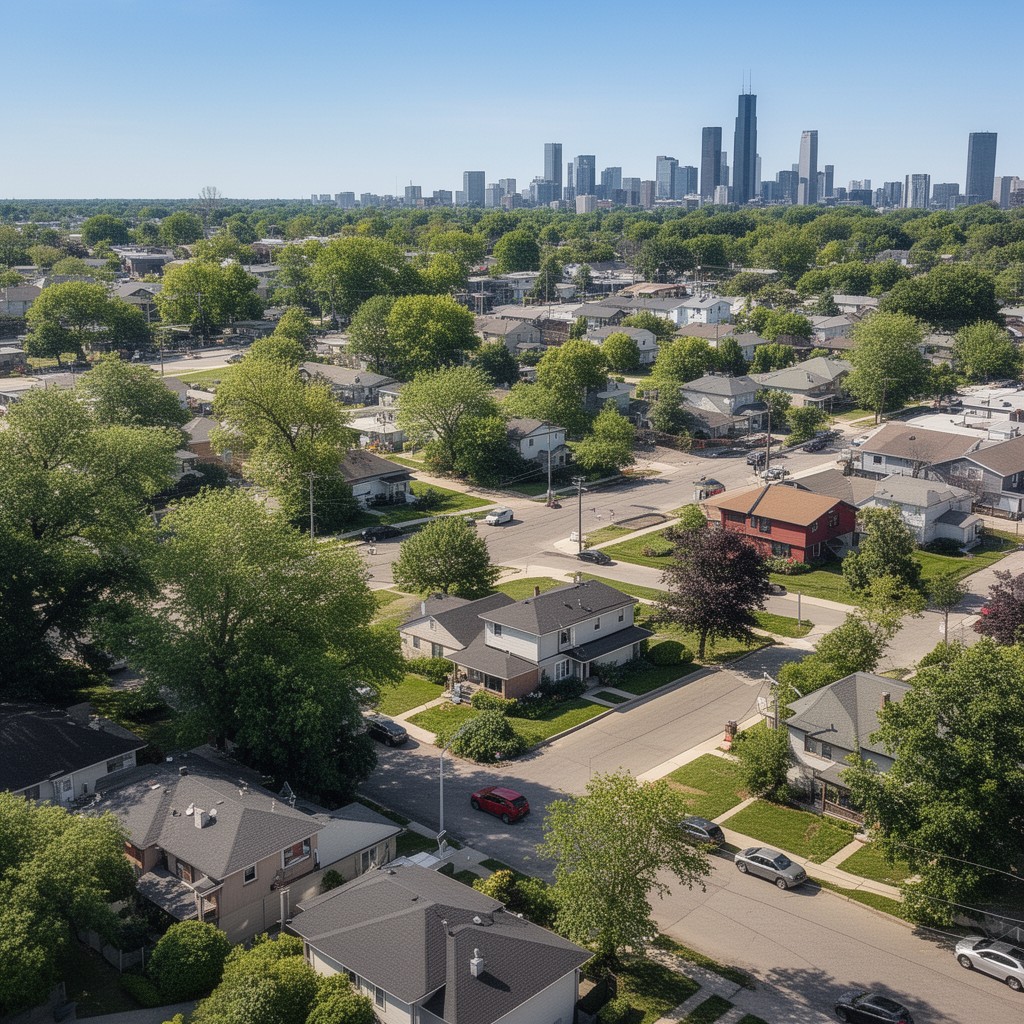 AI-generated illustration of Addison Township, DuPage County, Illinois