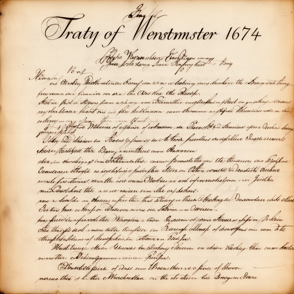 AI-generated illustration of Treaty of Westminster (1674)
