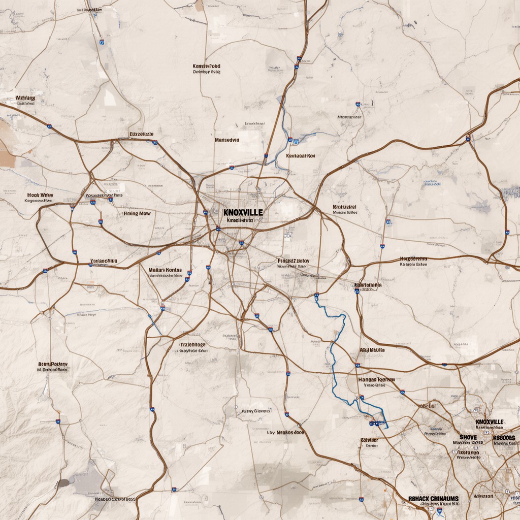 AI-generated illustration of Knoxville metropolitan area