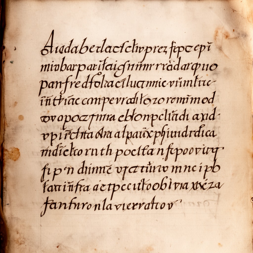 AI-generated illustration of Old Italic script