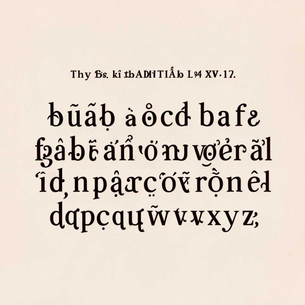 AI-generated illustration of Vietnamese alphabet