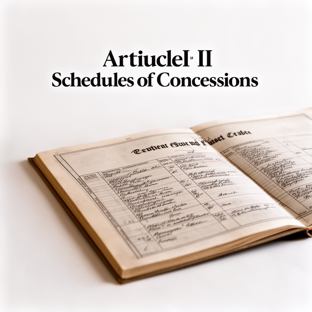 AI-generated illustration of Article II (Schedules of Concessions)