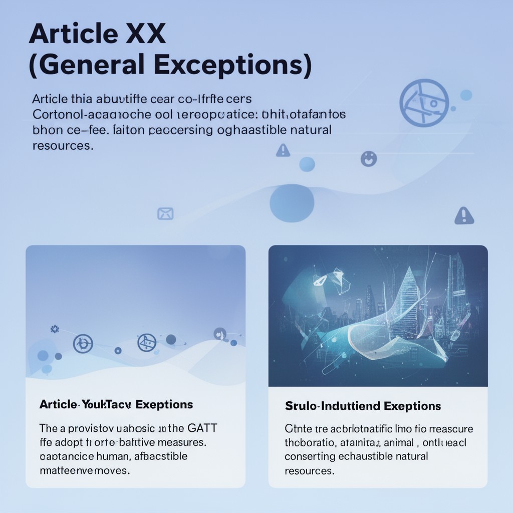 AI-generated illustration of Article XX (General Exceptions)