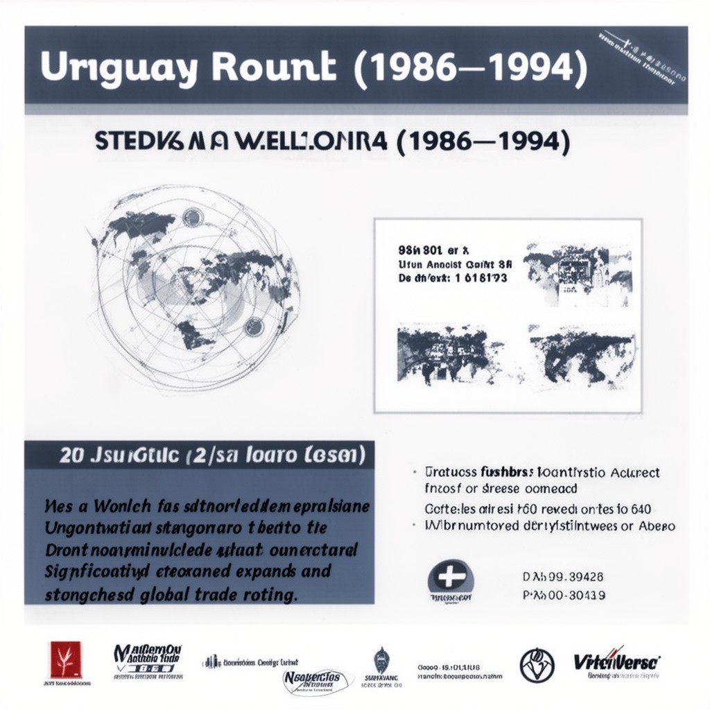 AI-generated illustration of Uruguay Round (1986–1994)