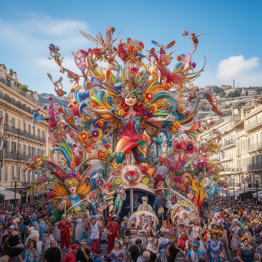 AI-generated illustration of Nice Carnival