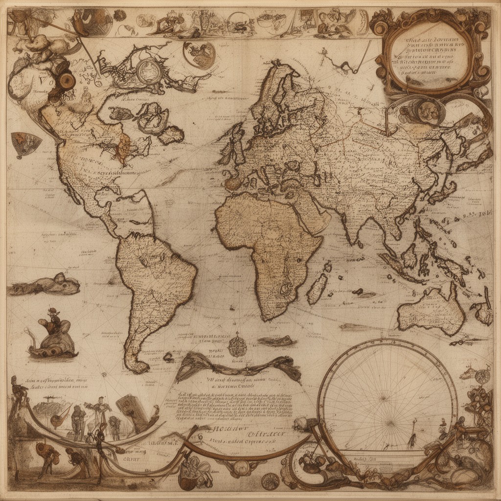 AI-generated illustration of Dutch Golden Age cartography