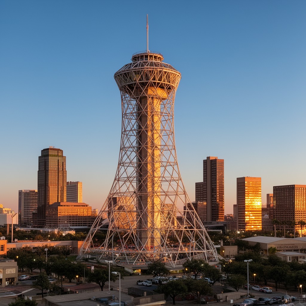 AI-generated illustration of Reunion Tower