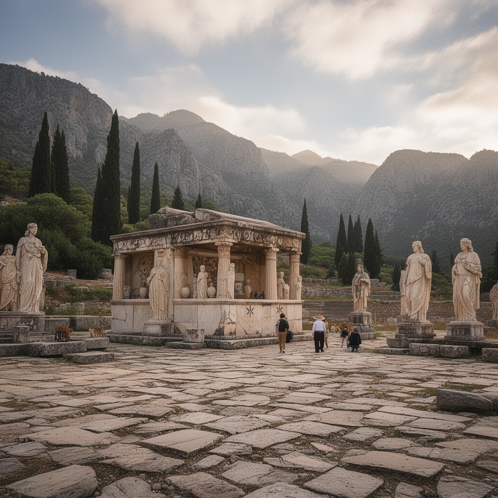AI-generated illustration of Treasury of the Athenians