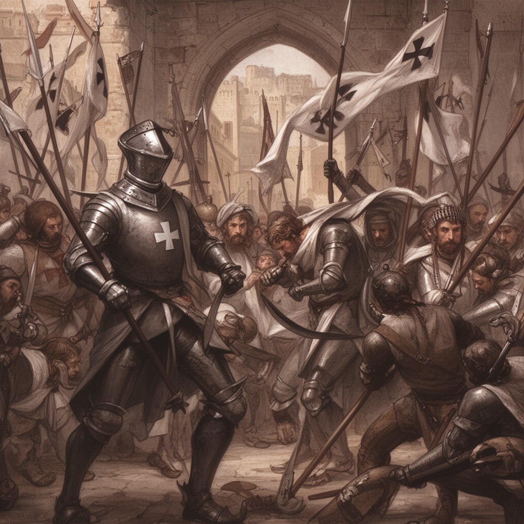 AI-generated illustration of Knights Hospitaller
