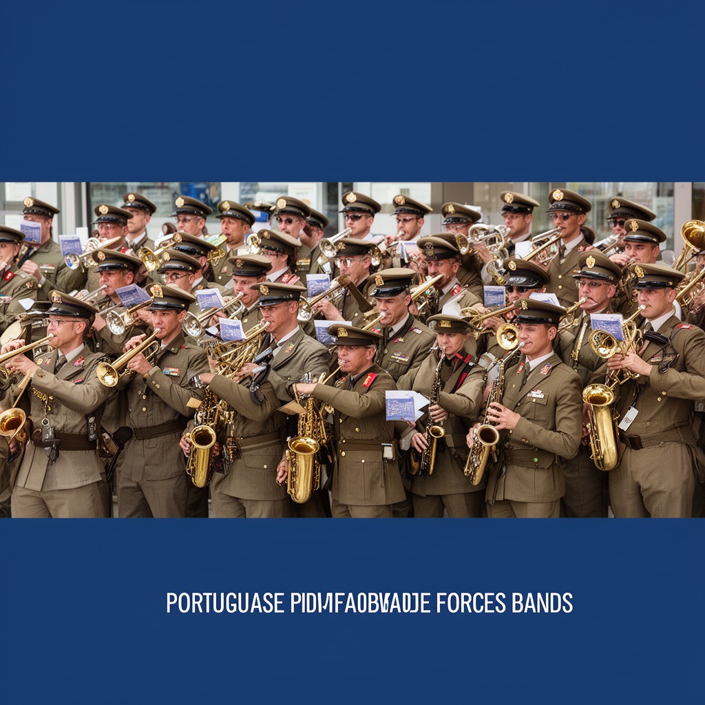 AI-generated illustration of Portuguese Armed Forces bands