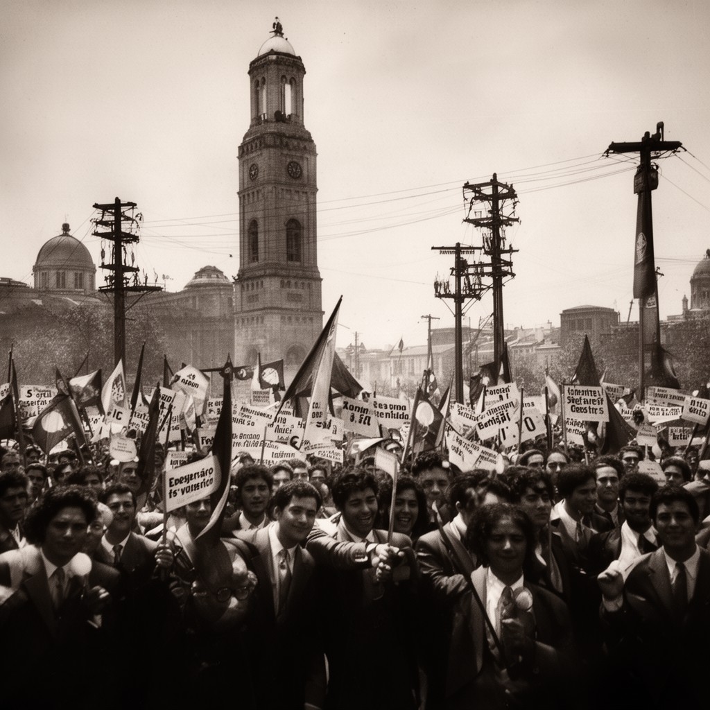 AI-generated illustration of 25 April Revolution
