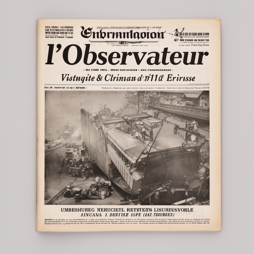 AI-generated illustration of French magazine L’Observateur