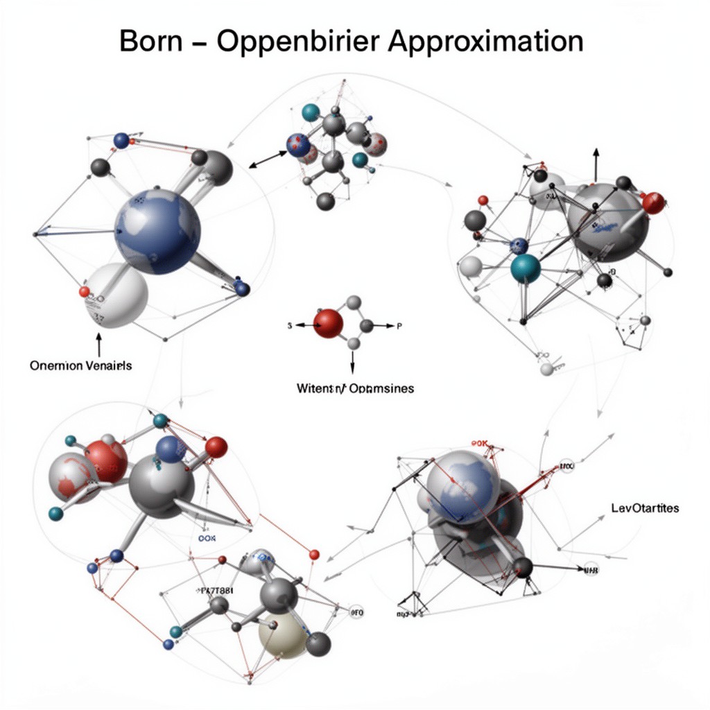 AI-generated illustration of Born–Oppenheimer approximation