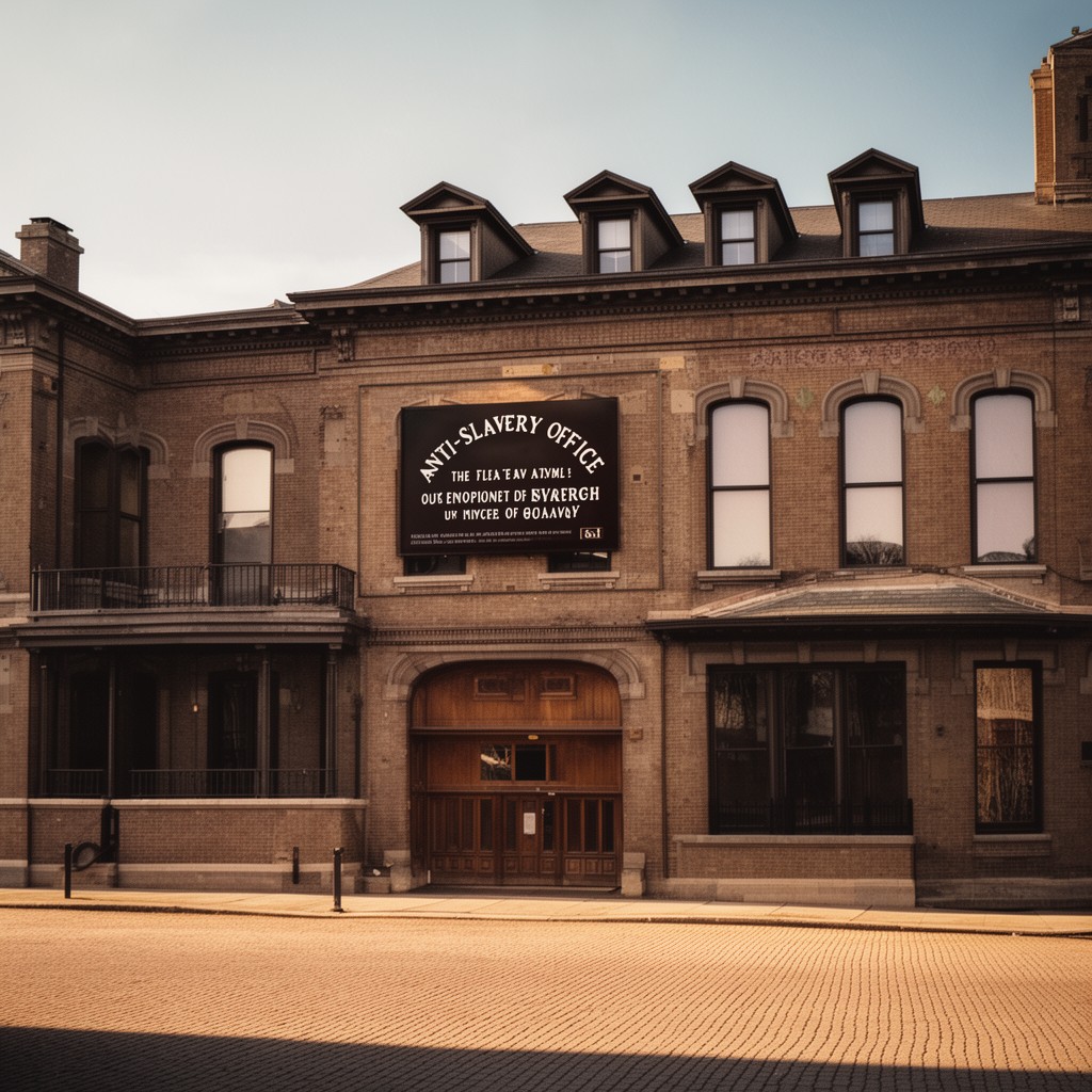 AI-generated illustration of Anti-Slavery Office