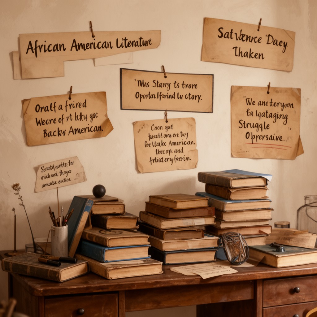 AI-generated illustration of African American literature