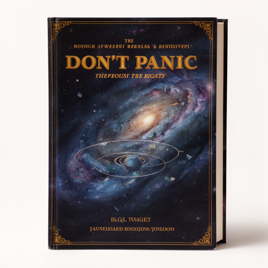 AI-generated illustration of Don't Panic