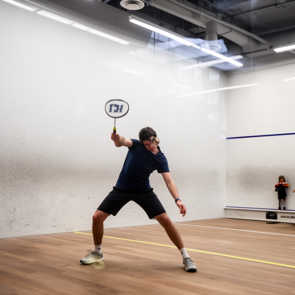 AI-generated illustration of MIT Club Squash