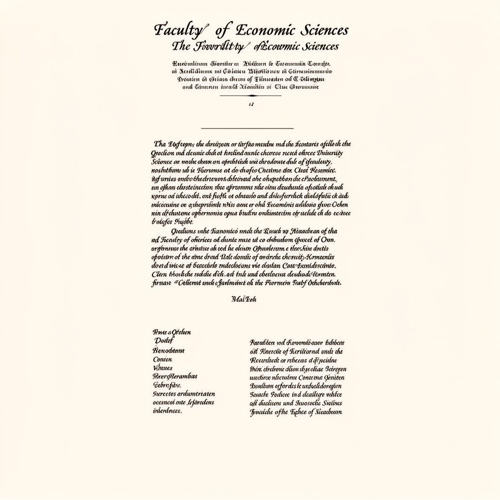 AI-generated illustration of Faculty of Economic Sciences