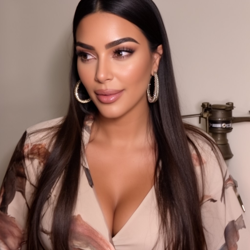 AI-generated illustration of Kim Kardashian