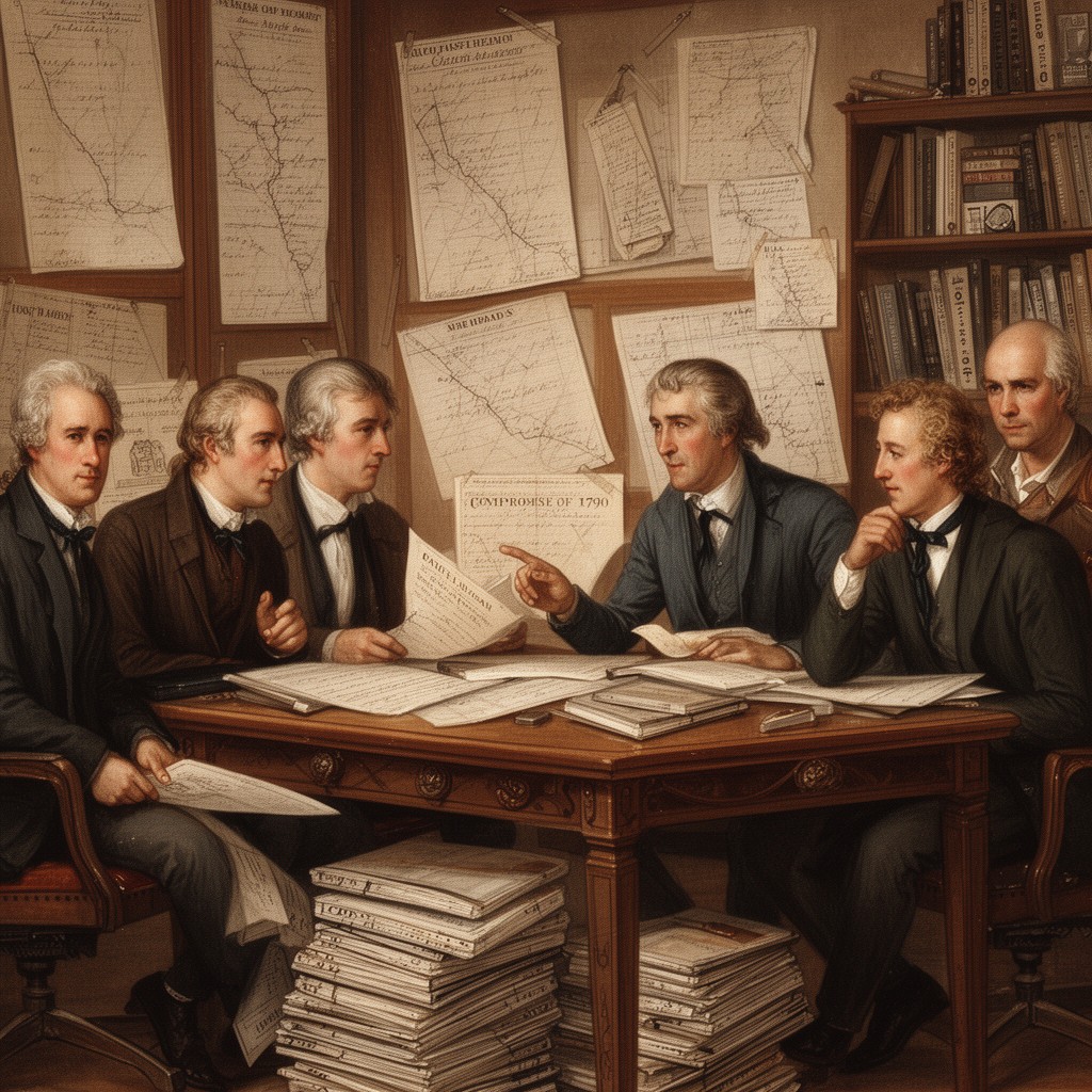 AI-generated illustration of Compromise of 1790