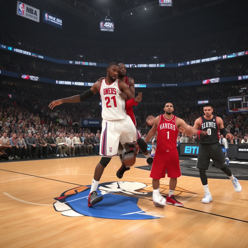 AI-generated illustration of NBA 2K