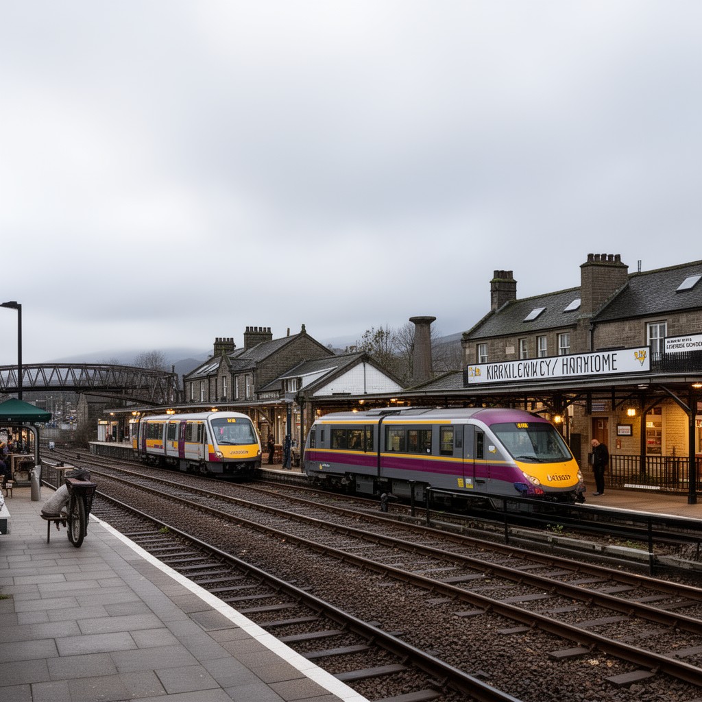 AI-generated illustration of Kirkcaldy railway station