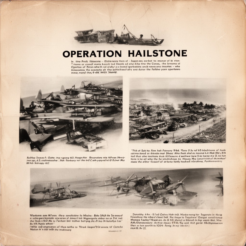 AI-generated illustration of Operation Hailstone
