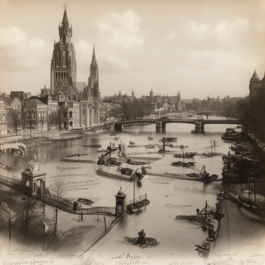 AI-generated illustration of Nijmegen
