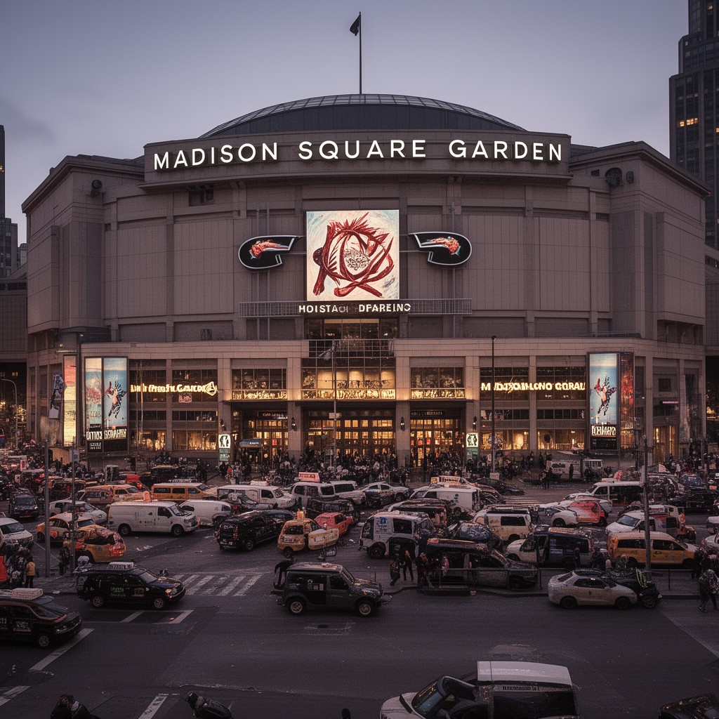 AI-generated illustration of Madison Square Garden