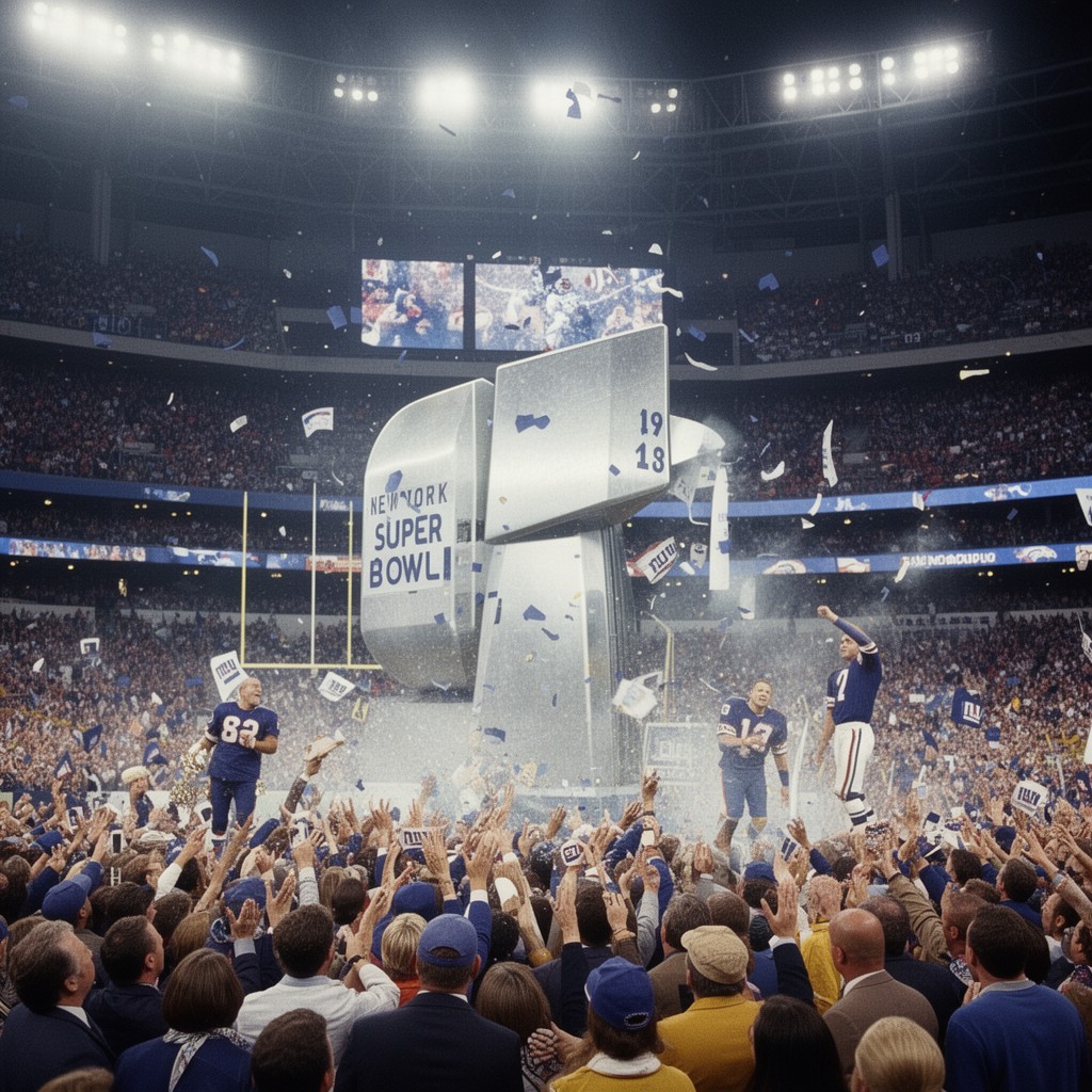 AI-generated illustration of Super Bowl XXI