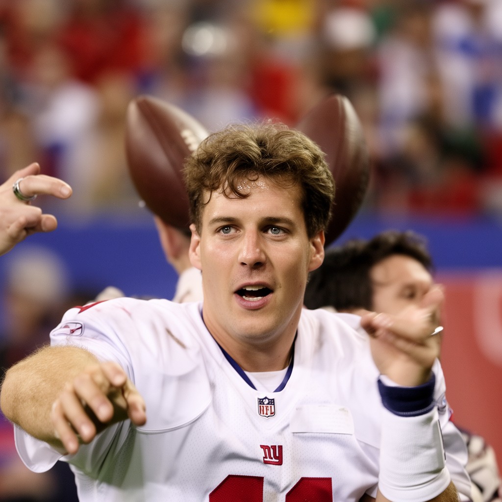 AI-generated illustration of Eli Manning