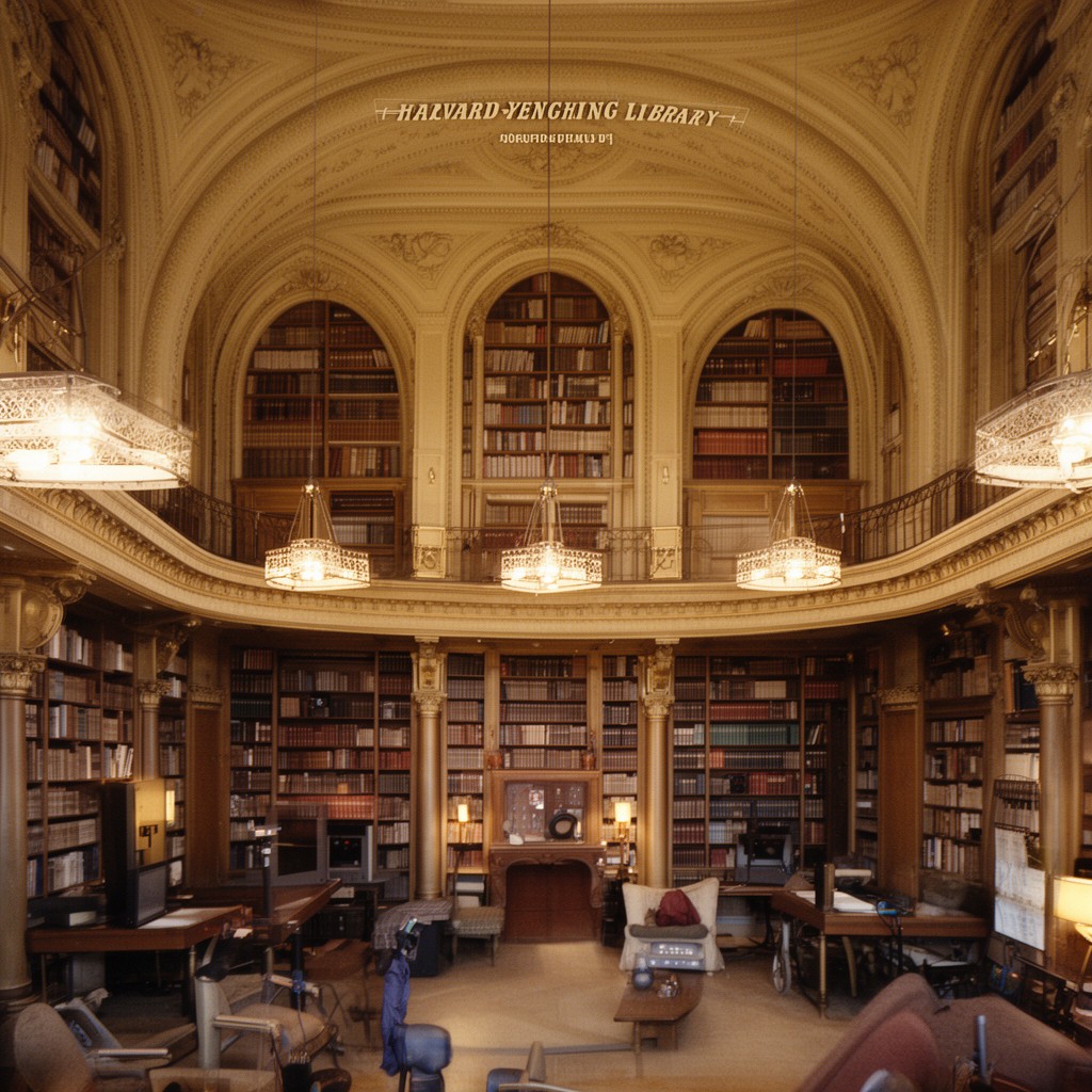 AI-generated illustration of Harvard-Yenching Library
