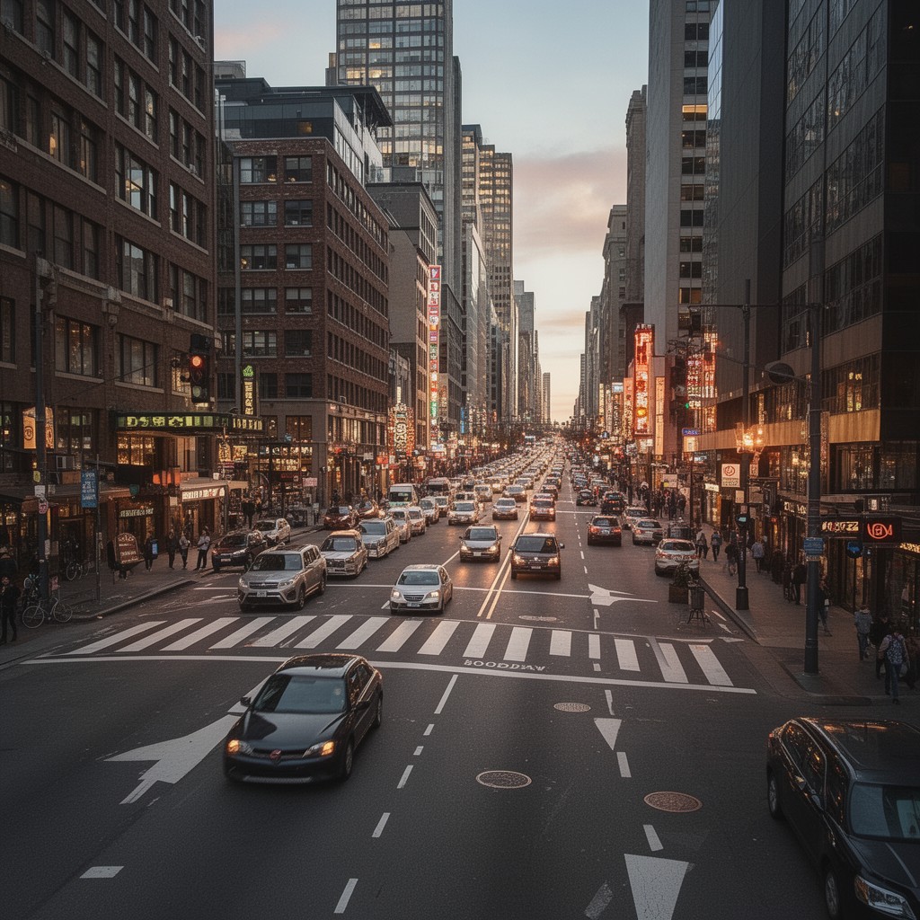 AI-generated illustration of SW Broadway