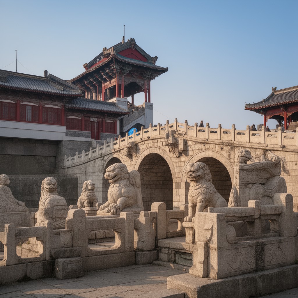 AI-generated illustration of Marco Polo Bridge