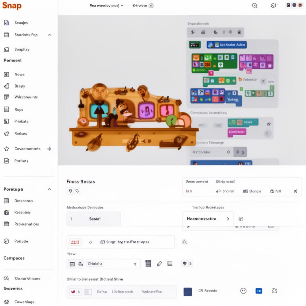 AI-generated illustration of Snap! (Build Your Own Blocks)