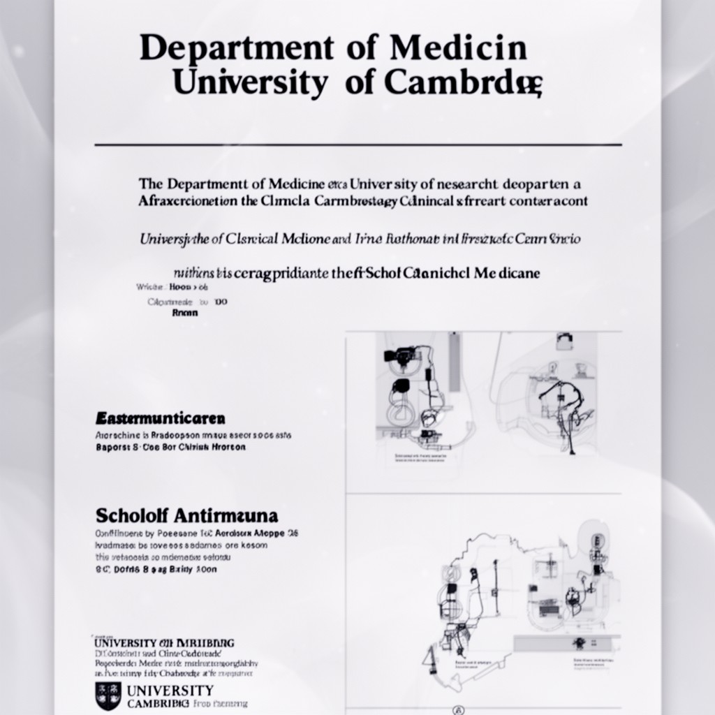AI-generated illustration of Department of Medicine, University of Cambridge