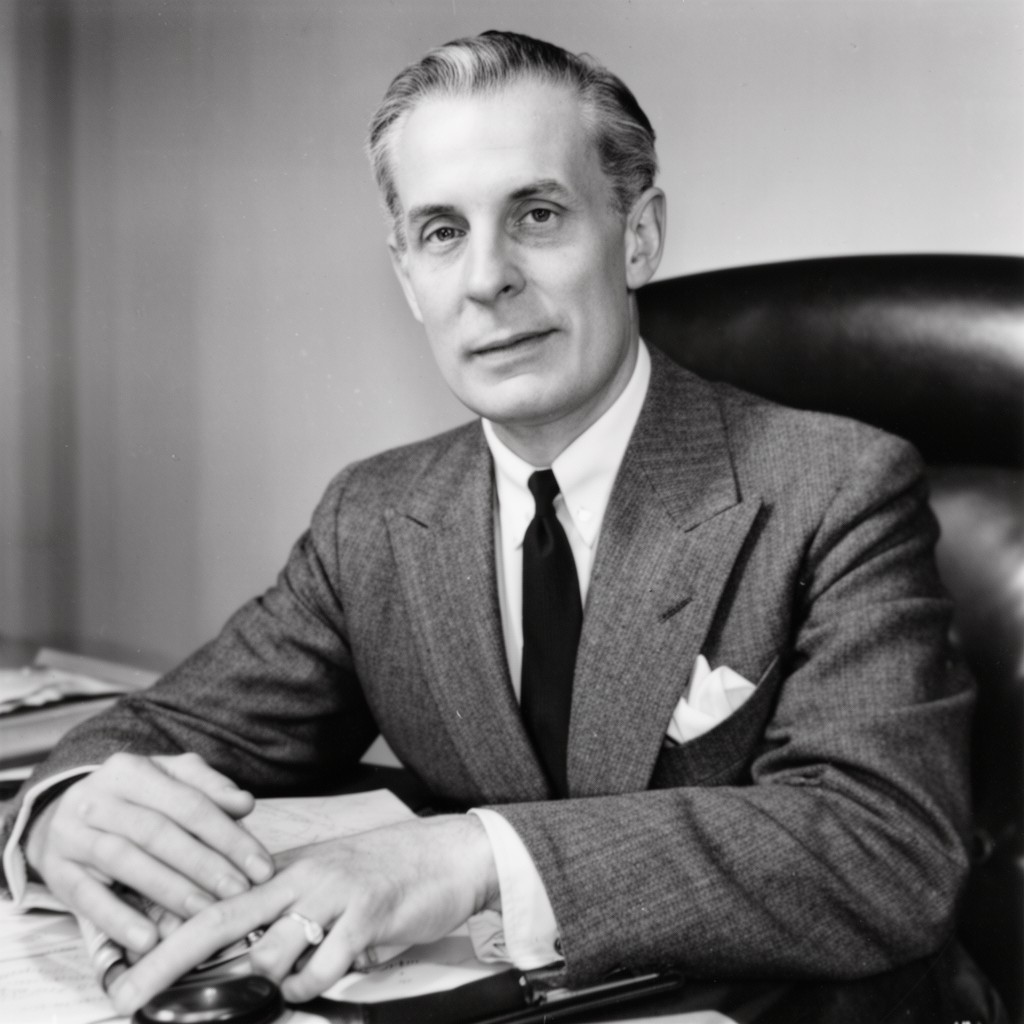 AI-generated illustration of William Stephenson