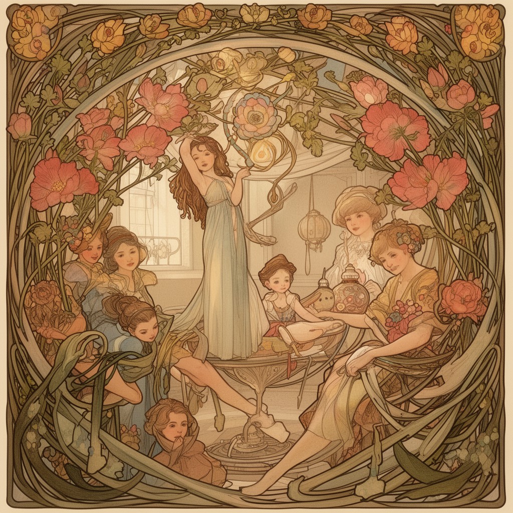 AI-generated illustration of Art Nouveau