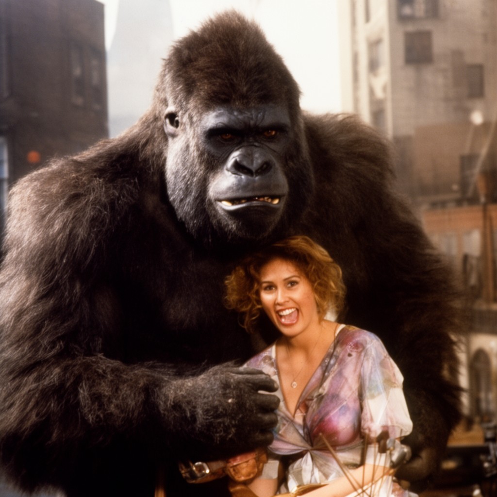 AI-generated illustration of King Kong (1976 film)