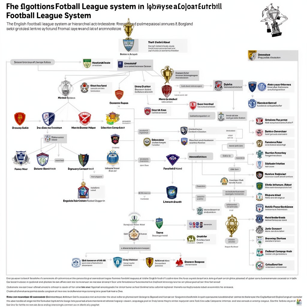 AI-generated illustration of English football league system