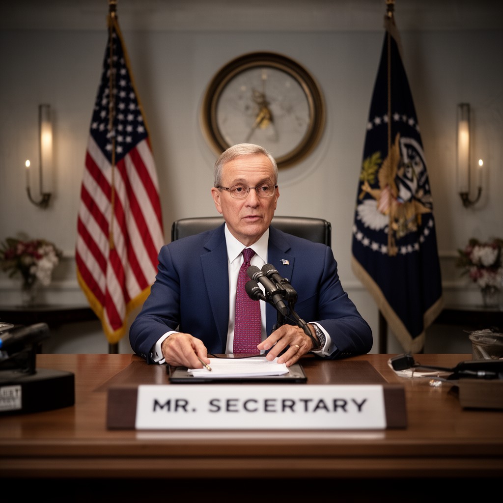 AI-generated illustration of Mr. Secretary