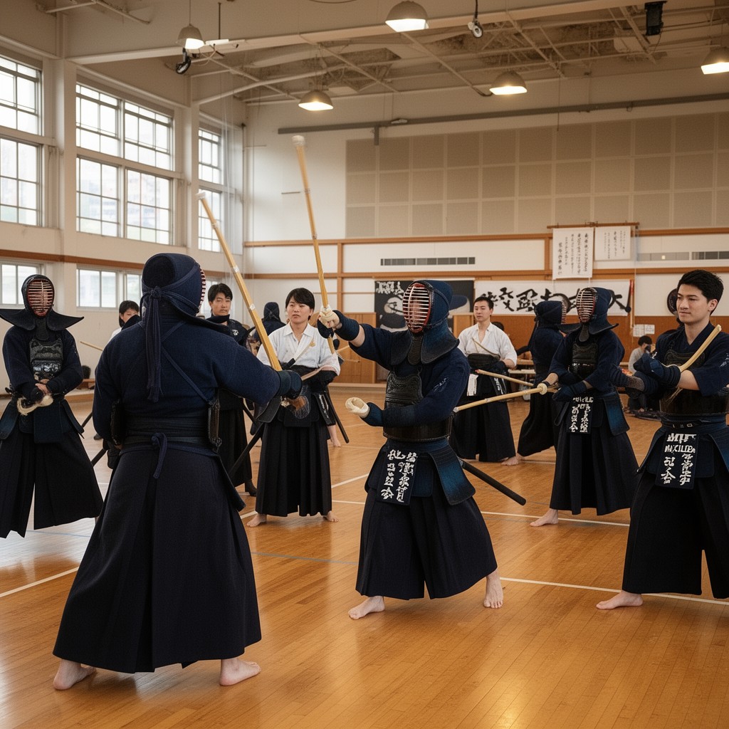 AI-generated illustration of MIT Club Kendo