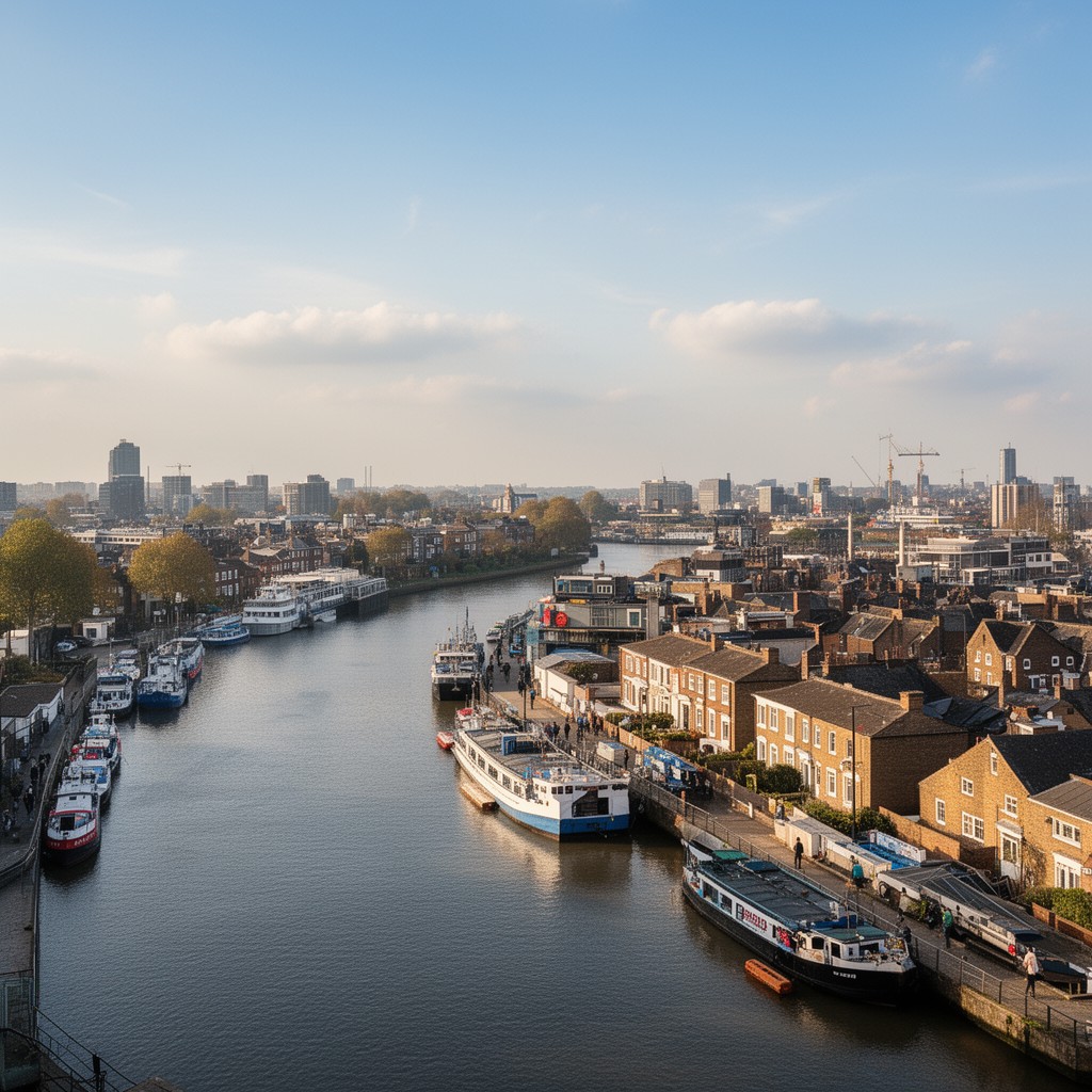 AI-generated illustration of Brentford, London, United Kingdom