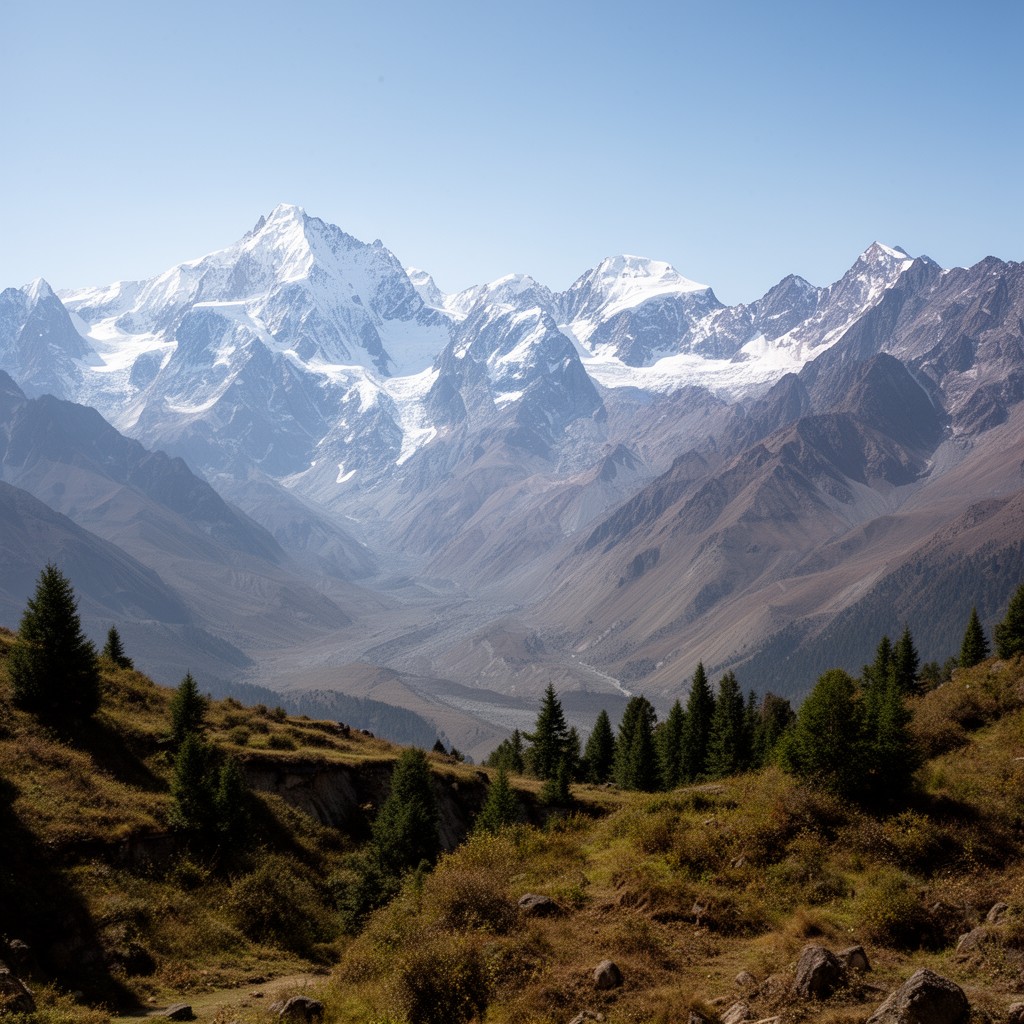 AI-generated illustration of Tien Shan