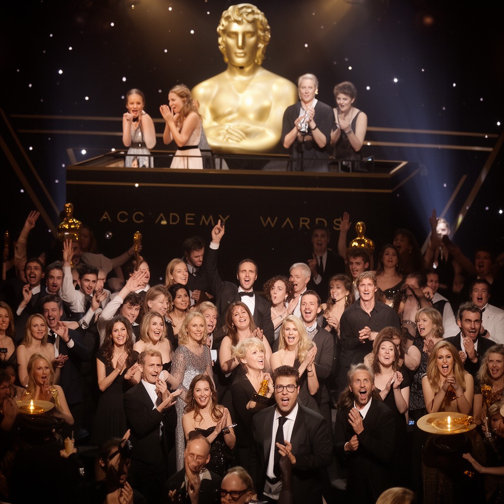 AI-generated illustration of Academy Awards ceremony