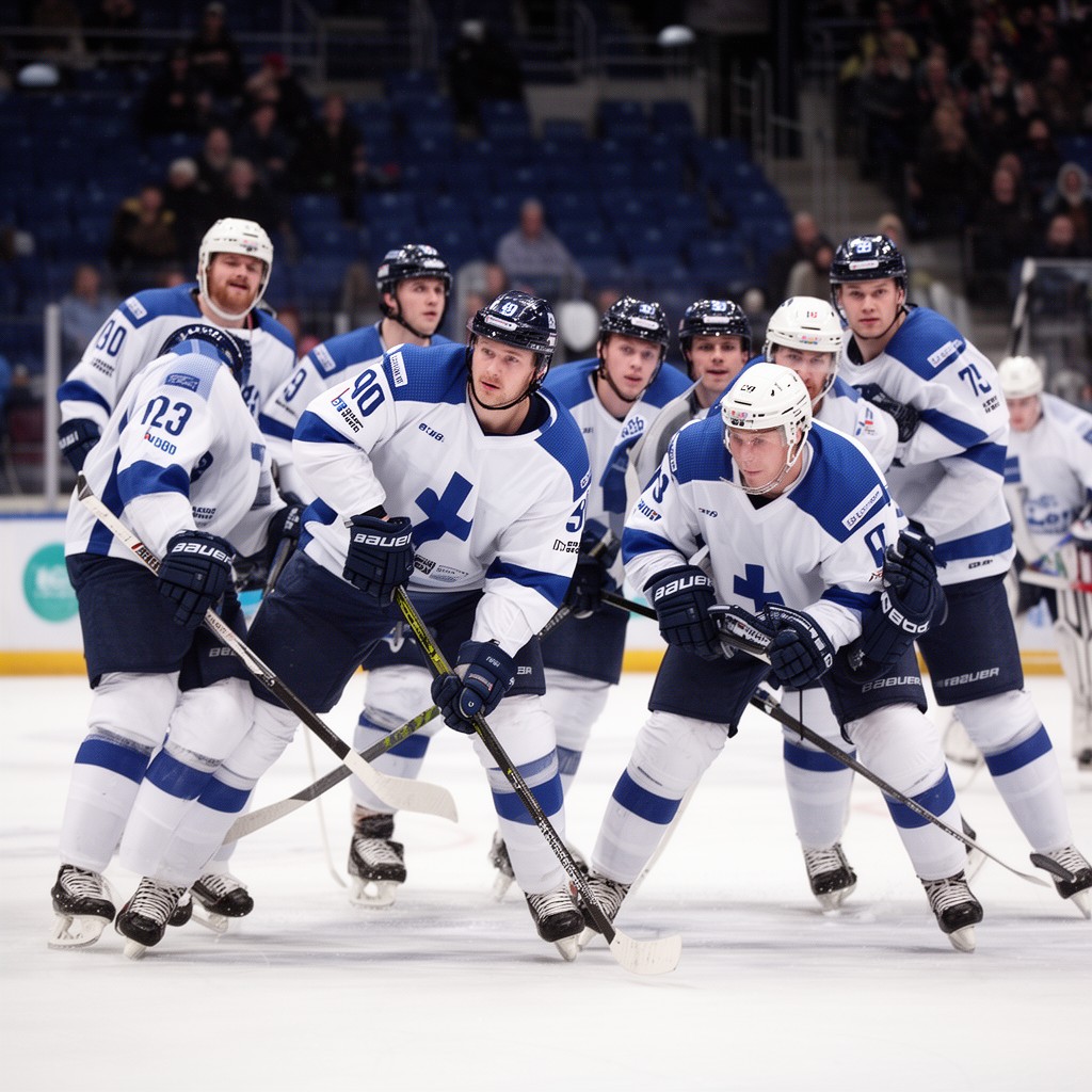 AI-generated illustration of Finland men's national ice hockey team