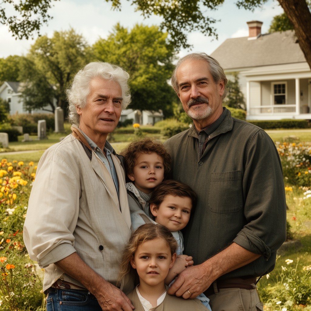 AI-generated illustration of Clemens family