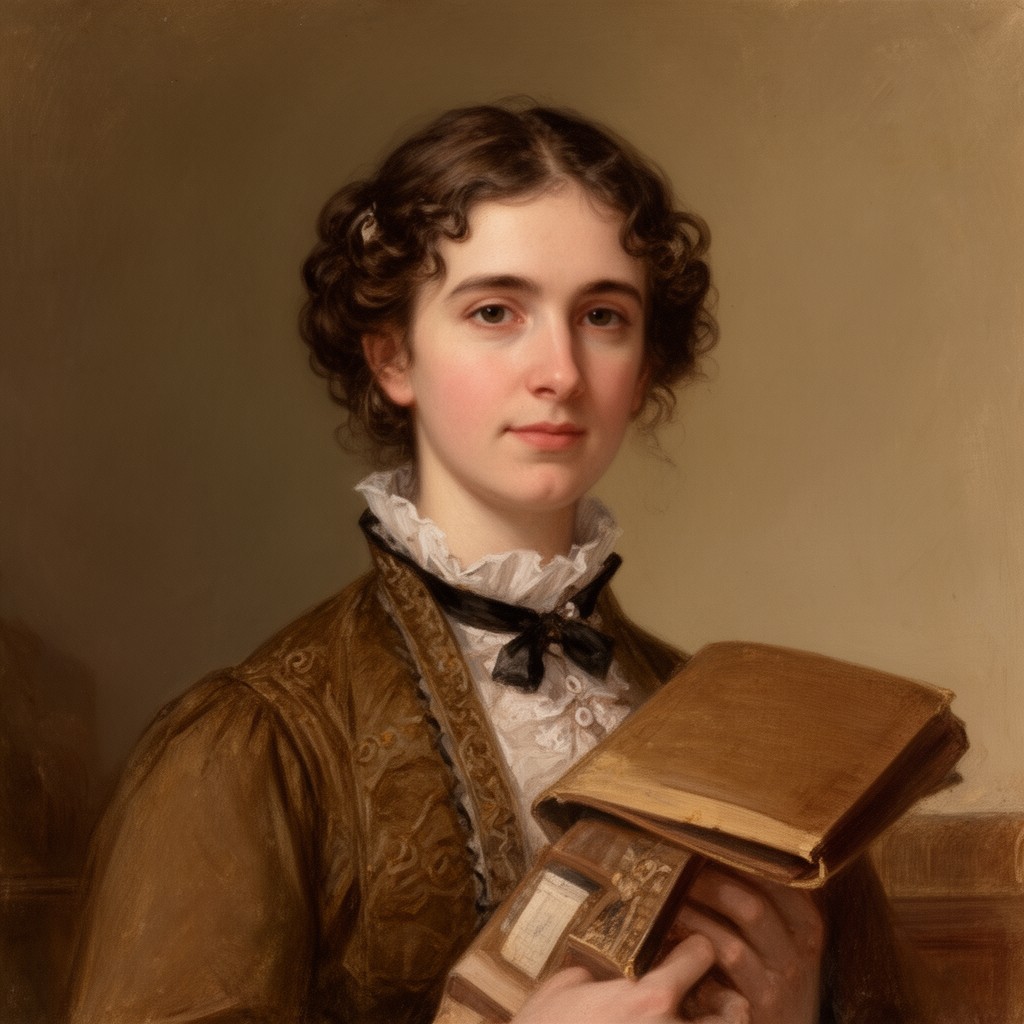 AI-generated illustration of Louisa May Alcott