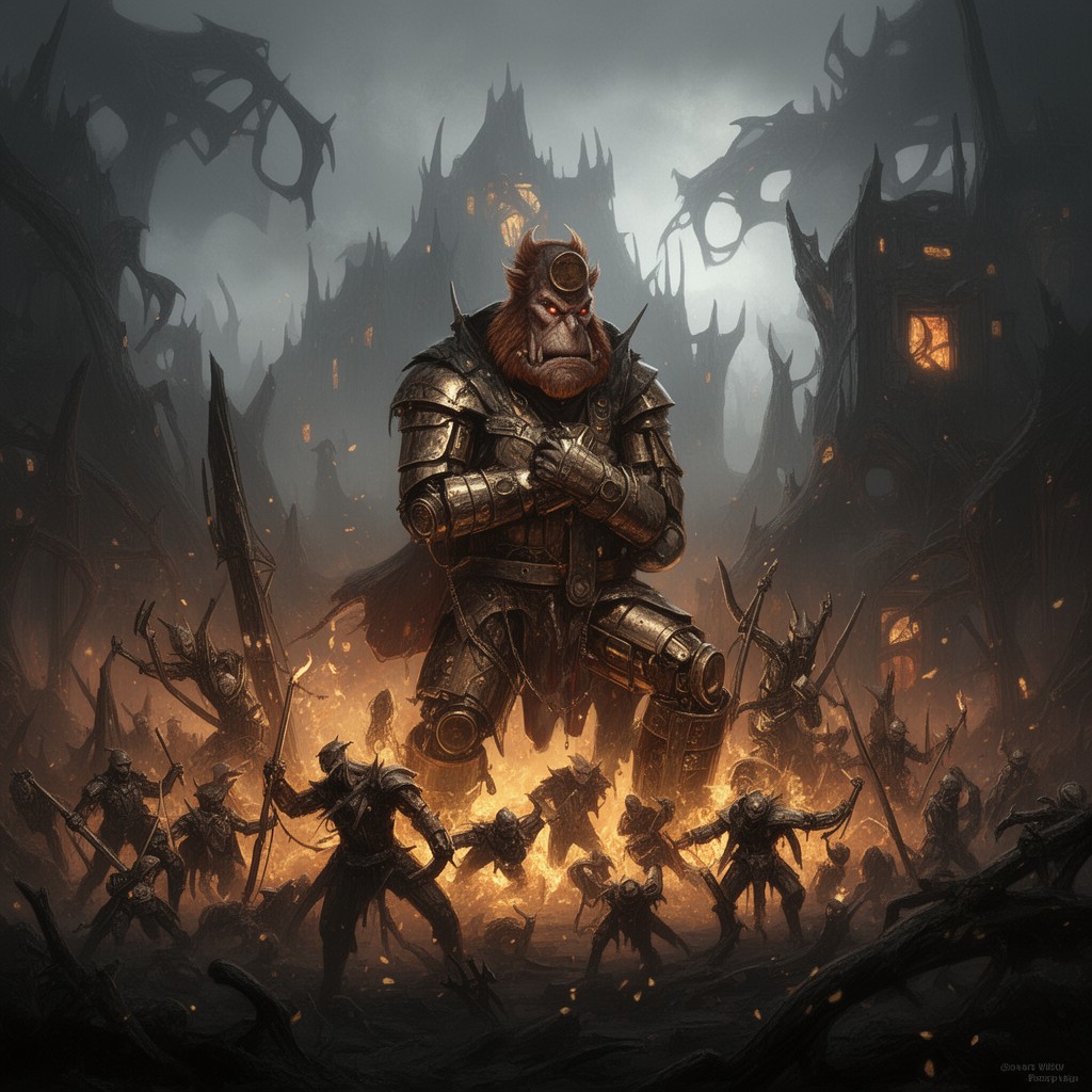 AI-generated illustration of Hellboy II: The Golden Army